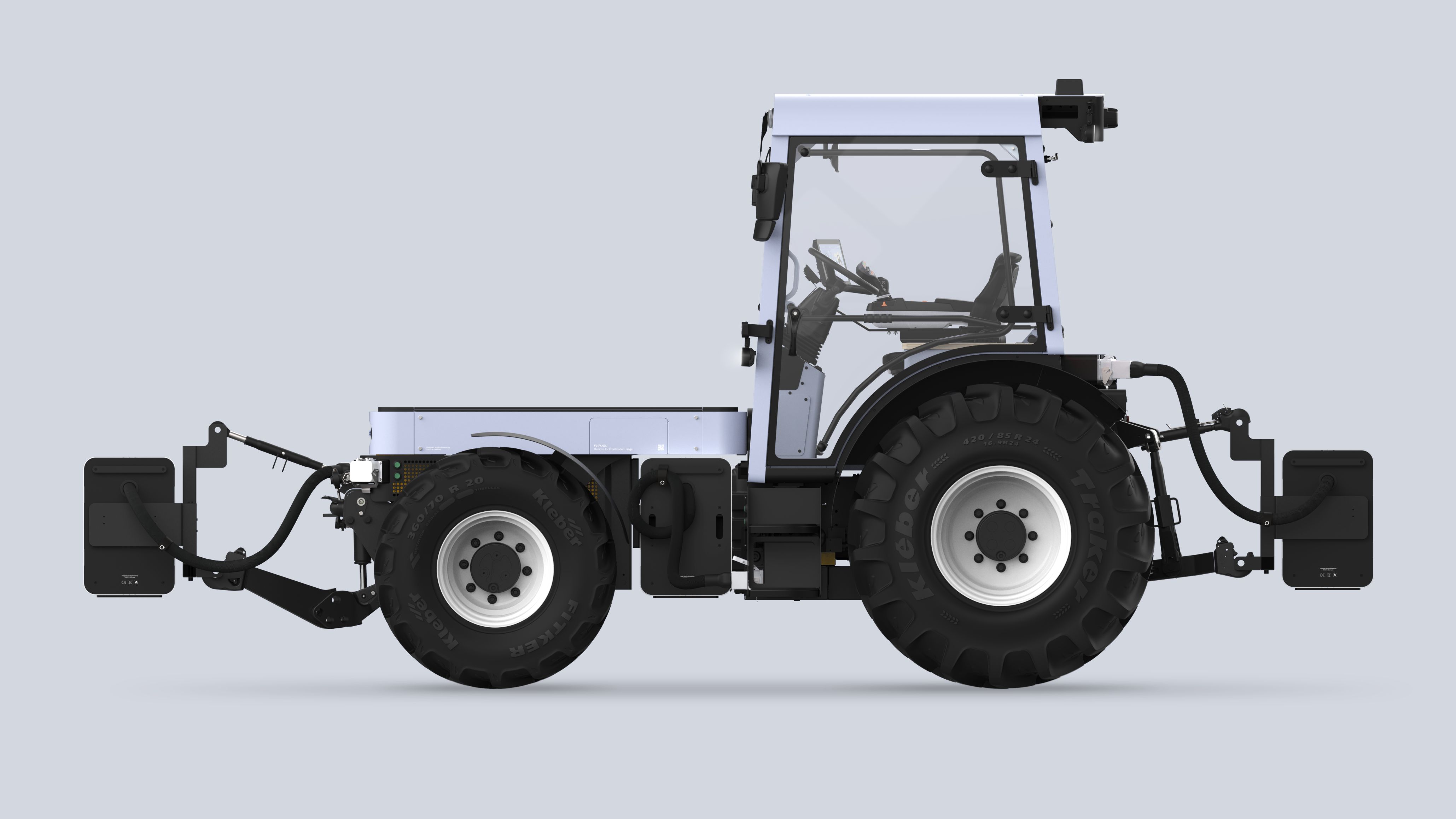 Elektrischer Traktor ONOX von der Seite